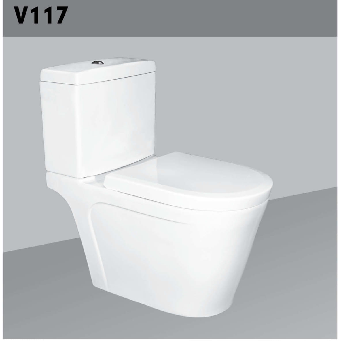 Mẫu Bồn Cầu Hai Khối V117 2 Chế Độ Xả Nhấn CT-1085